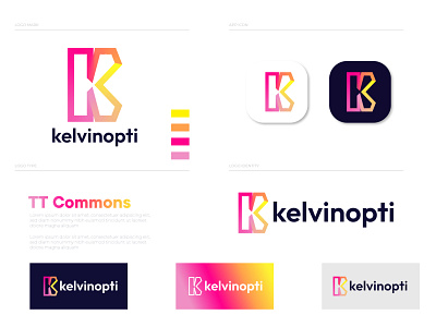 Modern brand identity design for Kelvin optical company