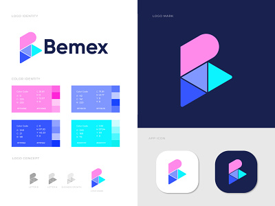 Branding (B+M) modern logo design for Bemex