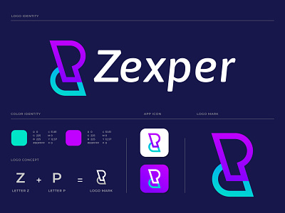 Modern (Z+P) logo design for Zexper a b c d e f g h i j k l m n brand brand identity branding brandmark design icon identity logo design logo designer logotype mark minimal monogram o p q r s t u v w x y z p letter logo symbol typography z letter logo zp logo