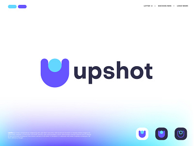 Modern U letter logo design for upshot