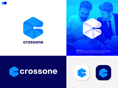 Modern C letter logo design for crossone