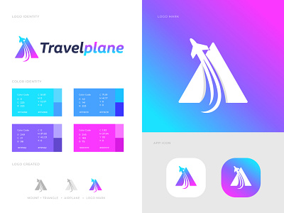 Brand identity design for Travelplane - Travel agency