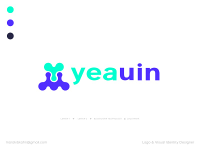 Blockchain Logo Design for YeaUin a b c d e f g h i j k l m n app best logo designer blockchain logo brand identity designer branding colorful logo corporate creative logo crypto logo logo logo design logo designer logo ideas logomark logotype modern logo typography u letter logo y letter logo