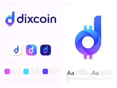 Branding logo design for dixcoin