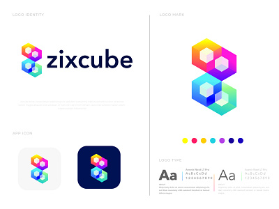 Brand Identity logo design for zix cube
