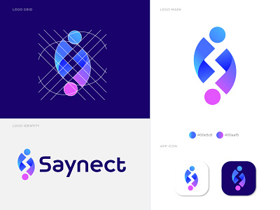 Modern S letter logo for Saynect brand branding creative logo design icon identity logo logo mark logodesign logofolio logos logotype mark minimal minimalist logo modern logo monogram symbol typography vector