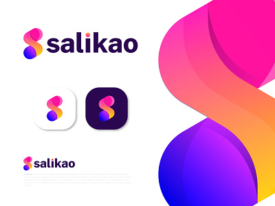 Modern branding s letter logo salikao