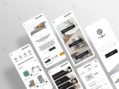 DECOVRY - Interior design retailer app creative design ecommerce graphic design interior interior design mobile retail web