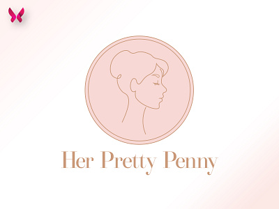 Her Pretty Penny - Logo creation art artistic beautiful beauty branding drawing female feminine girl graphic design lady logo