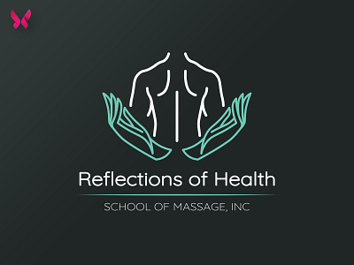 Reflections of Health - Logo creation body branding graphic design illustration logo massage men muscles school ui vector women