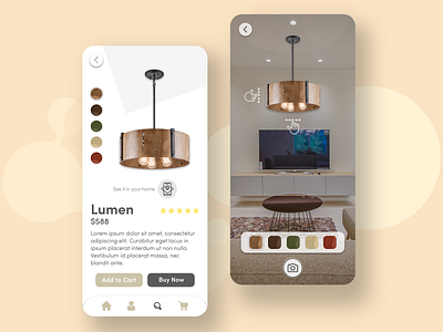 Lumen - Augmented Reality app for interior design