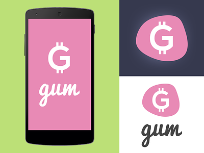 Gum Logo altcoin bitcoin brand branding cryptocurrency design digital currency finance flat identity logo logotype