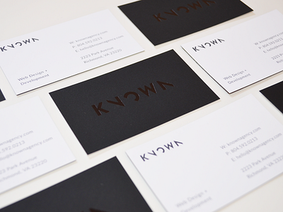 Known Business Cards branding business cards foil stamp letterpress minimal