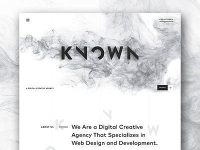 Known Website agency animation branding grid minimal parallax web design website