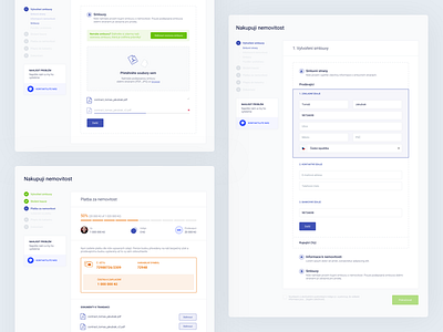 Indigo - Buying flow buying clean dashboard document documents files flow form interface navigation progress sell selling side steps ui upload ux webapp wizard
