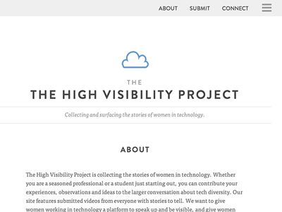 The High Visibility Project v2 web