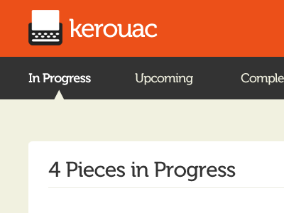 Kerouac Dashboard flat design user interface web app