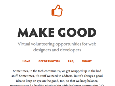 Make Good web design website