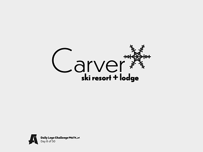 Daily Logo Challenge Redux, Day 8: Ski Resort ⛷ branding dailylogochallenge design logo resort skiing snowflake typography vector