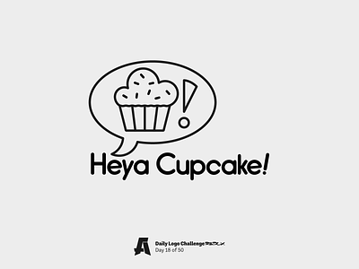 Daily Logo Challenge Redux, Day 18 🧁 branding cupcake dailylogochallenge design line art logo typography vector