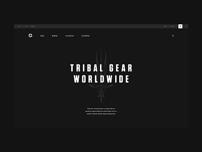 Tribal Gear Concept black ecommerce homepage store tribal tribal gear web design website