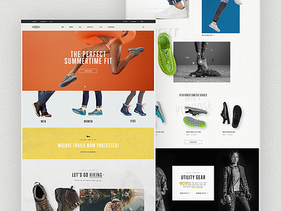 KEEN Footwear ecommerce hiking outdoor web design website