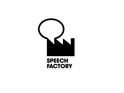 Speech Factory bubble factory negative space speech