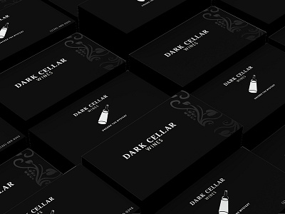 Dark Cellar Wines Mockup 2 business cards cellar dark wine