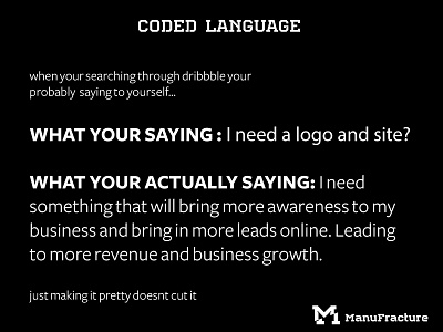 Coded Language branding business clients coded function growth language problems profit revenue solutions strategy