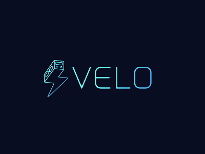 Velo Logo bolt fast futuristic gradient modern public transport speed train train logo velocity