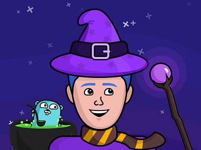 Wizard Personal Avatar avatar illustration magic wizard