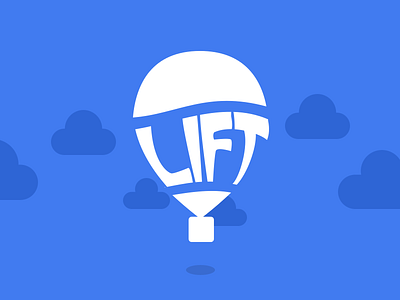 Lift Logo cloud hot air ballon logo vector