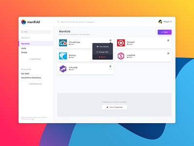 Manifold UI dashboard frontend manifold services ui