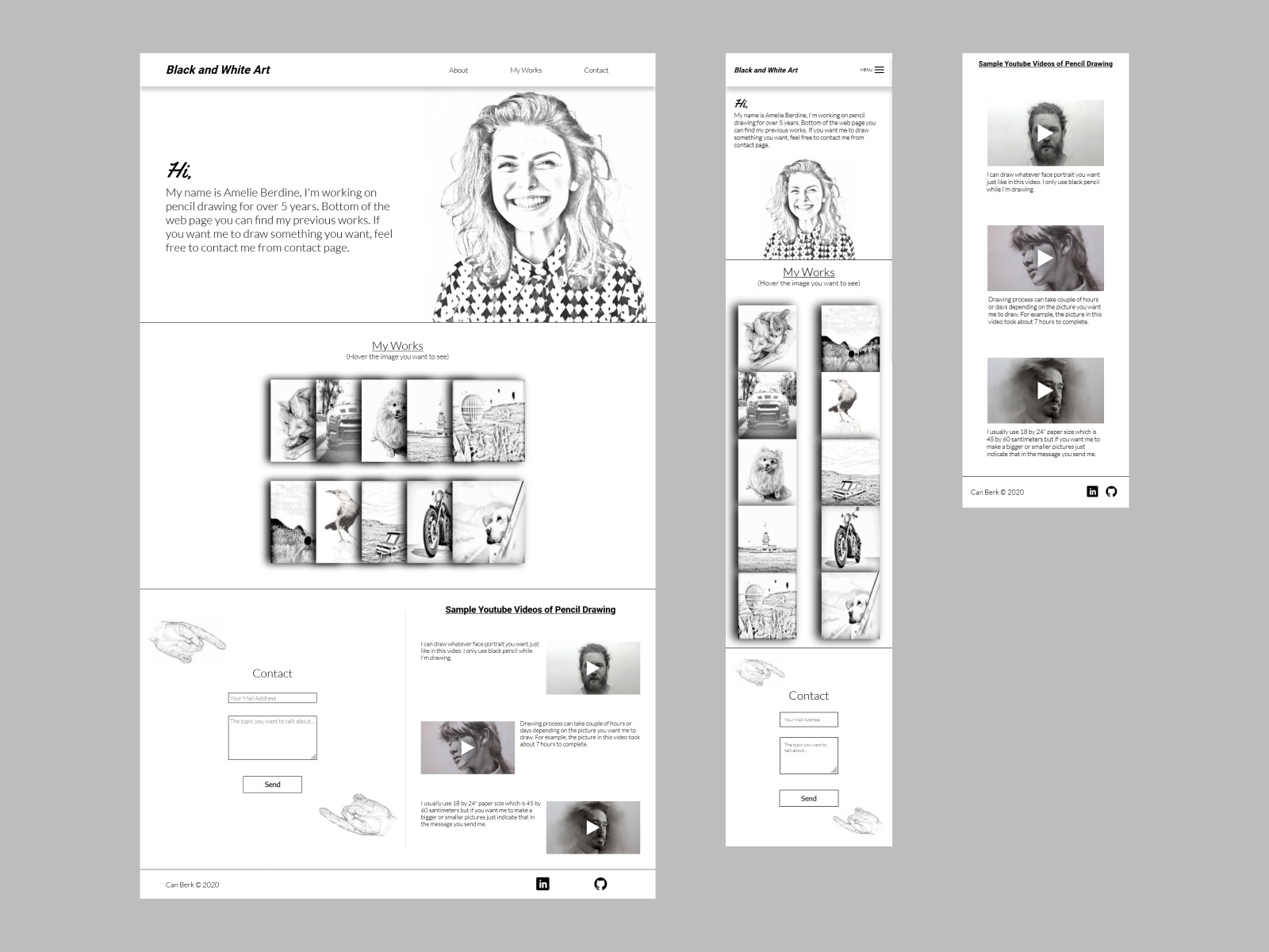 Pencil Drawing site by Can Berk Sanal on Dribbble