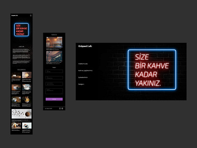Origami Cafe Website branding design minimal typography ui ux web