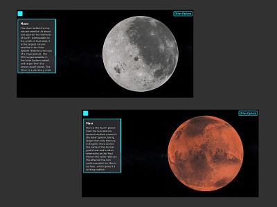 Planets website 3d 3d design minimal ui web