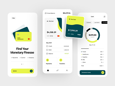 Monetary finesse app branding clean design design graphic design illustration minimal design mobile app design ui uiux ux design