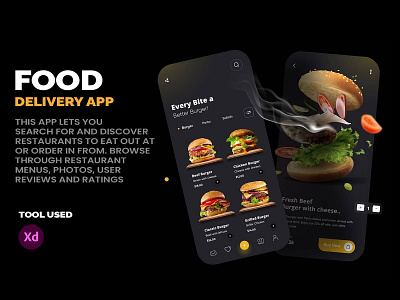 Food Delivery App branding clean design graphic design illustration minimal design mobile app design ui ui design uiux ux design