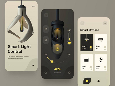 Smart Light Control branding design graphic design illustration logo mobile app design ui uiux ux vector