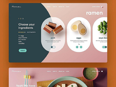 Ramen adobe xd clean design food website landing page minimal design ui ui design ui ux ux ux design web design website design