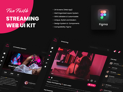 Streaming Website Ui kit - Fan Faith