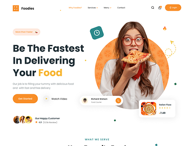 Foodies (Food ordering web app) by Creative Sparks on Dribbble