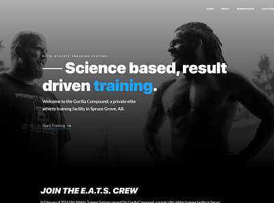 Training Gym Website brand branding dark design fitness grey gym sports ui web design website