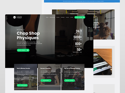 Dark Theme Gym Website - Design Layout branding dark design fitness green gym sports theme ui web design website