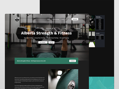 Dark Theme Training Gym Website - Design Layout