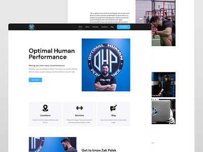 Personal Trainer Light Theme Website - Design Layout blue brand design fitness light trainer ui ux web design website