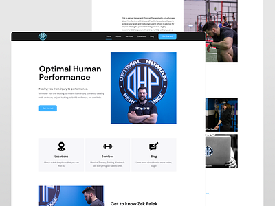 Personal Trainer Light Theme Website - Design Layout