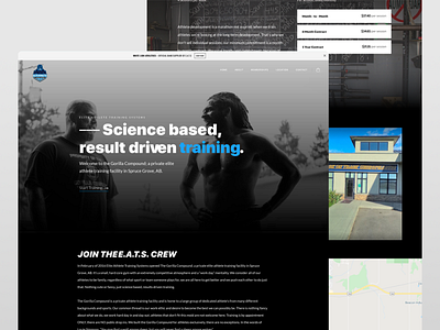Training Gym Website - Design Layout brand branding dark design fitness grey gym sports ui web design website