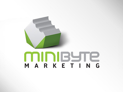Minibyte Marketing Logo 3d branding logo minibyte