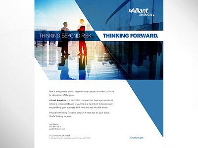 Alliant Insurance: Thinking Forward Ad advertisement alliant alliant insurance business insurance print